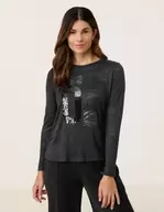 Aanbieding van Longsleeve van materiaal met burnt-out effect voor 55,99€ bij Gerry Weber