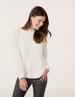 Aanbieding van Chiffon blouse met halftransparante overlay voor 85,99€ bij Gerry Weber