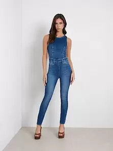 Aanbieding van Skinny denim jumpsuit voor 90€ bij Guess