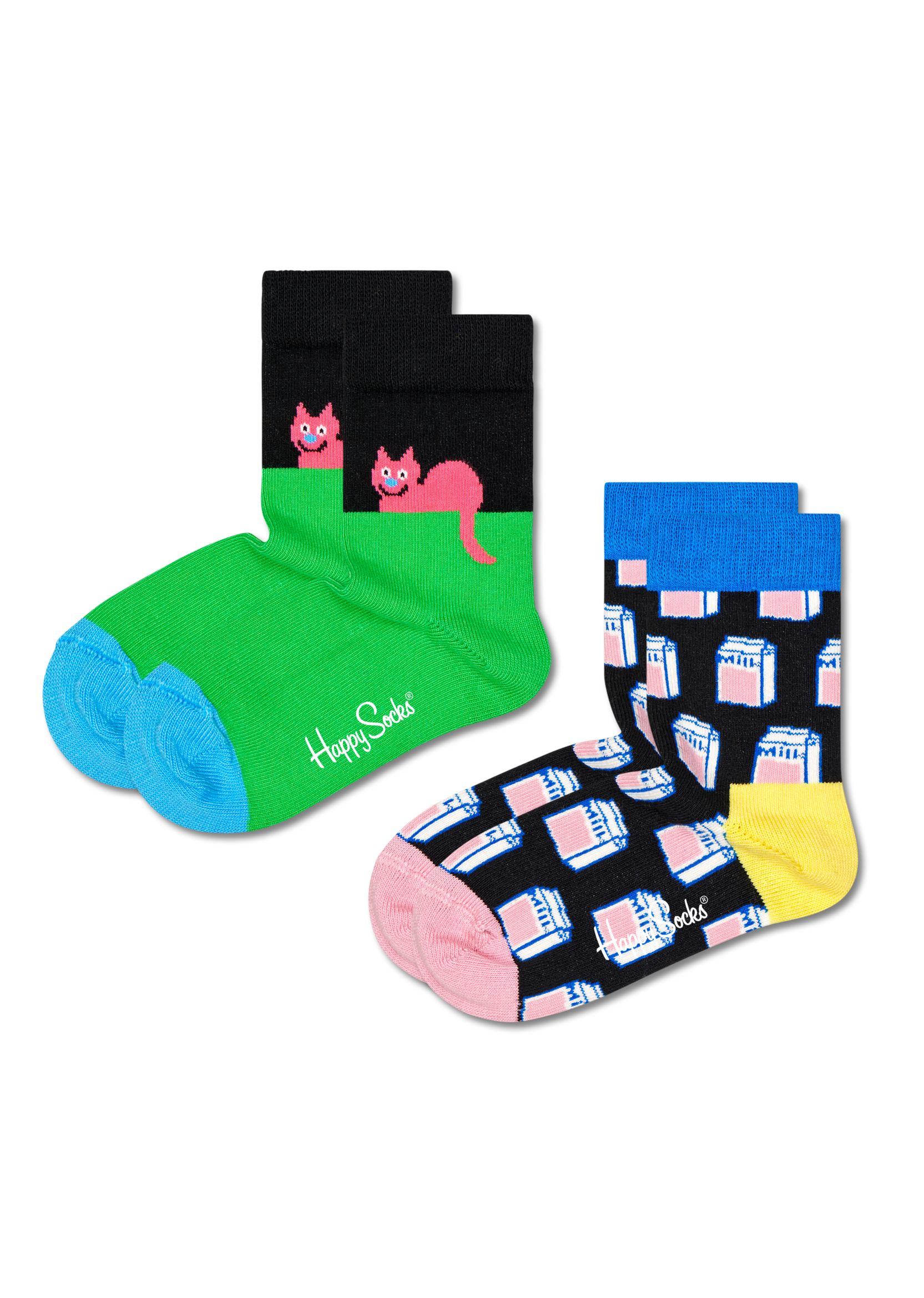 Aanbieding van 2-Pack Kids Cat Sock voor 10,5€ bij Happy Socks