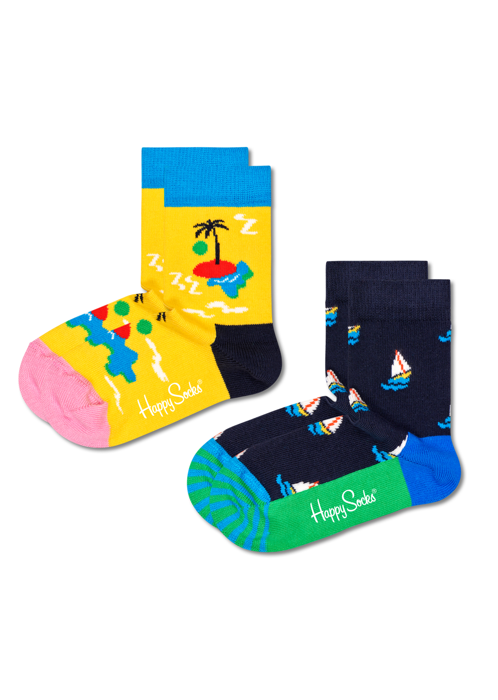 Aanbieding van 2-Pack Kids Island In The Sun Socks voor 10,5€ bij Happy Socks