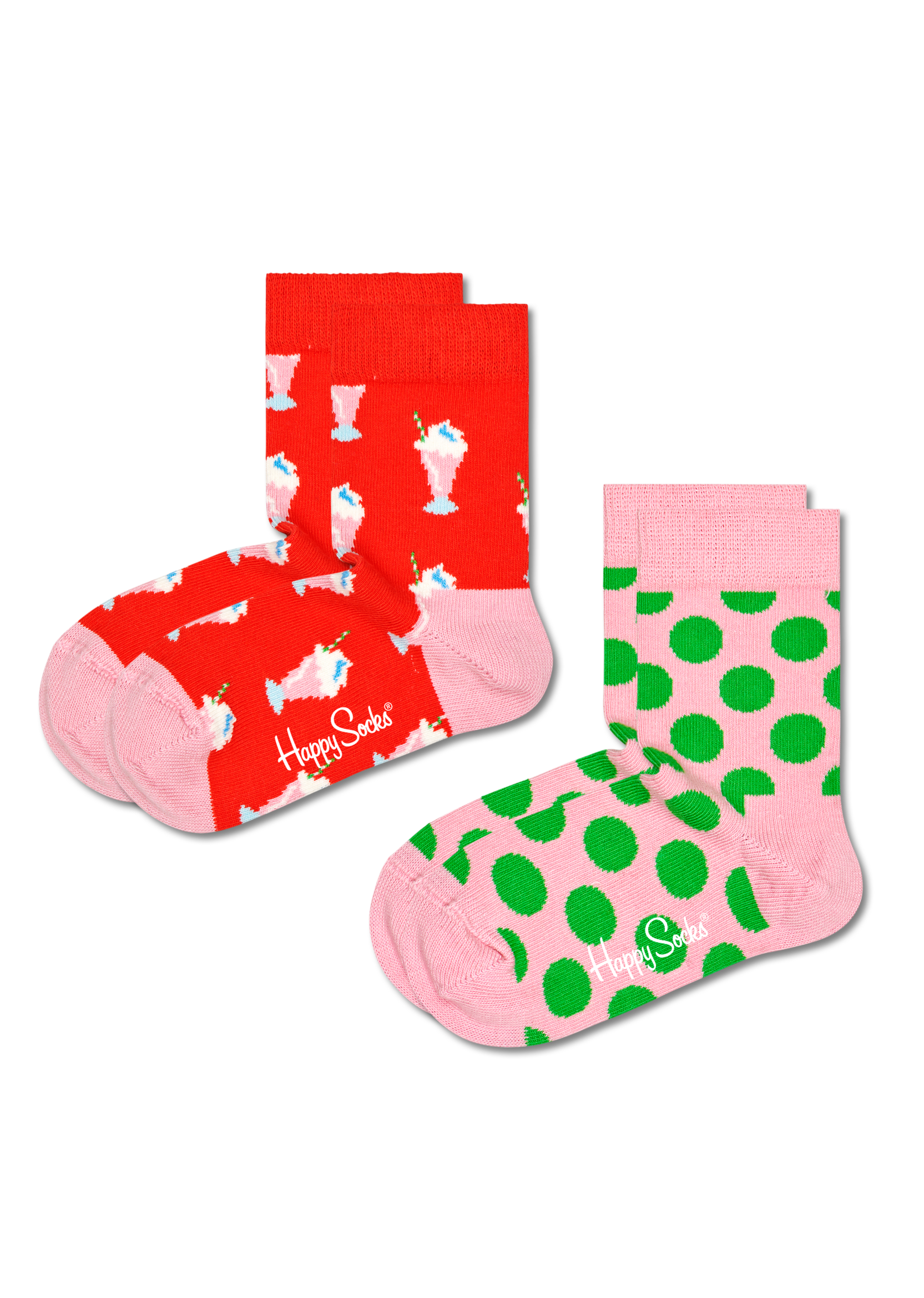 Aanbieding van 2-Pack Kids Milkshake Sock voor 7,5€ bij Happy Socks
