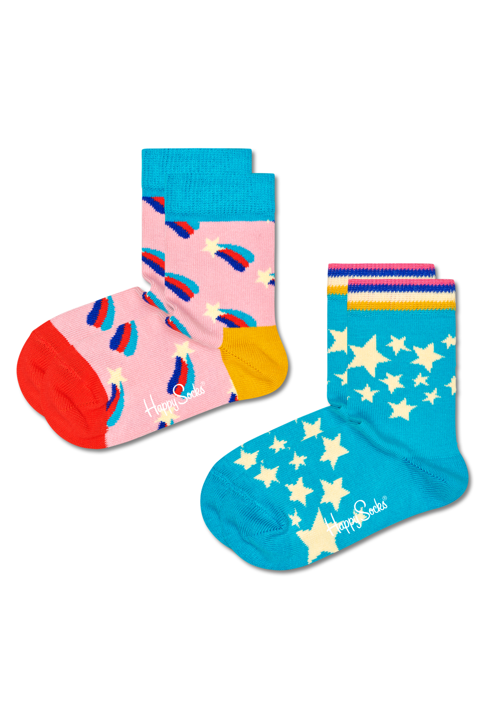 Aanbieding van 2-Pack Kids Shooting Star Sock voor 7,5€ bij Happy Socks