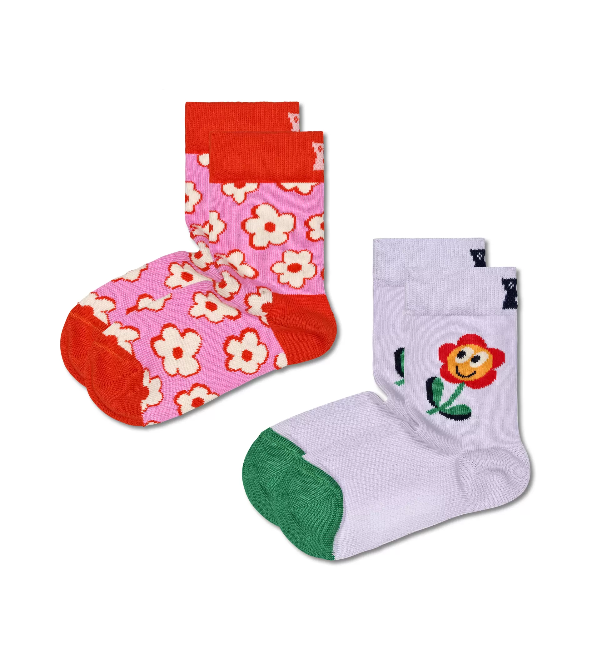 Aanbieding van Kids 2-Pack Flowers Socks voor 8,4€ bij Happy Socks