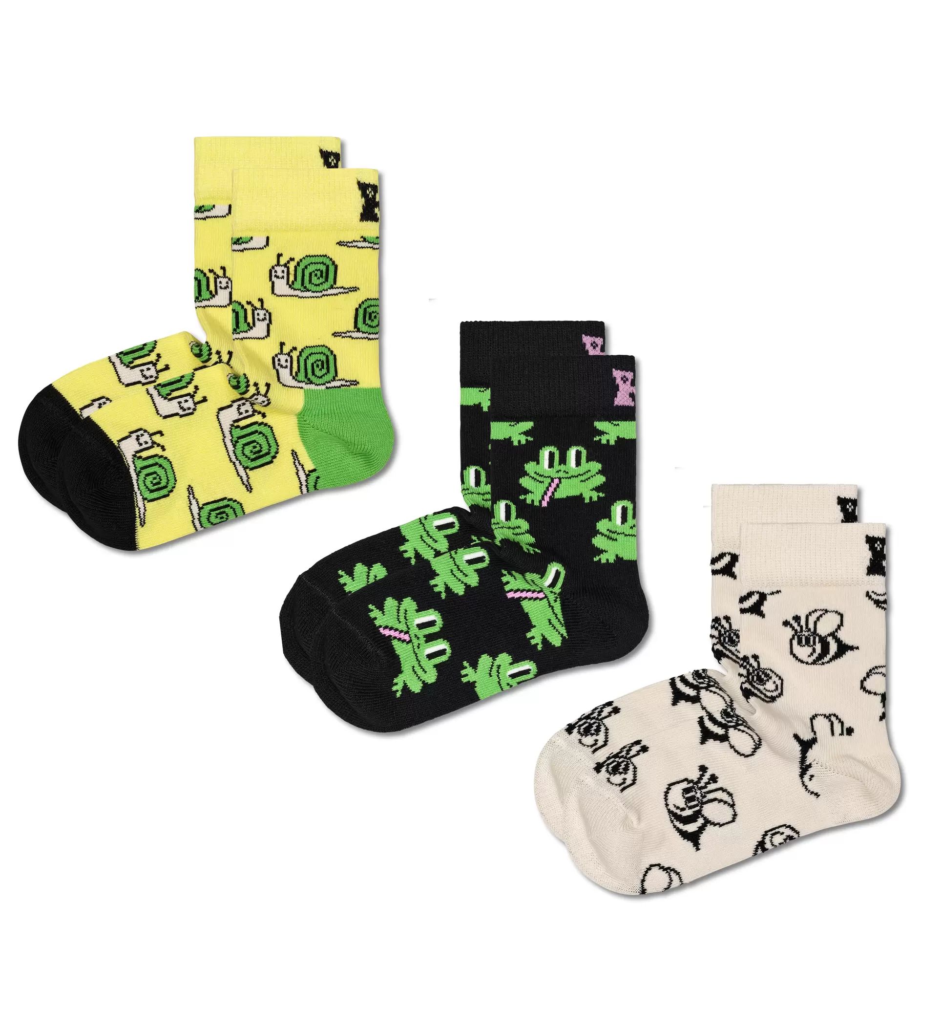 Aanbieding van Kids 3-Pack Small Friends Socks voor 10,8€ bij Happy Socks