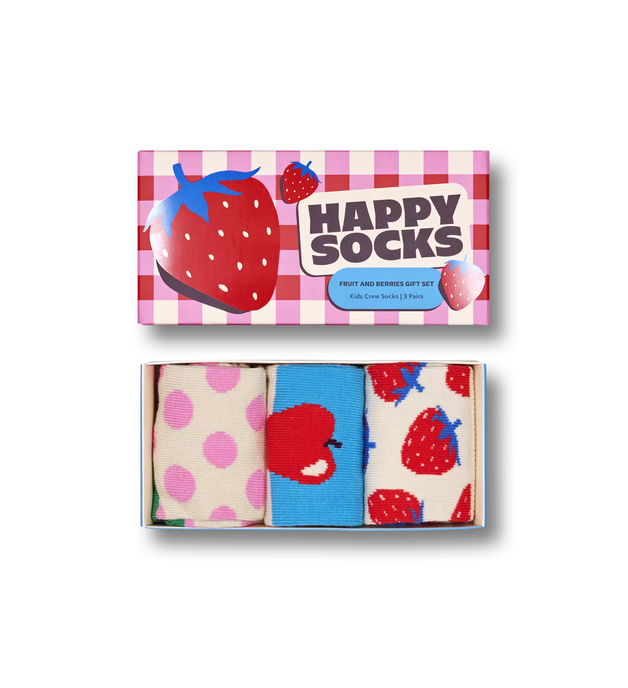 Aanbieding van Kids 3-Pack Fruits & Berries Socks Gift Set voor 12,6€ bij Happy Socks