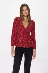 Aanbieding van Pleated blouse with knot neckline voor 17,99€ bij Springfield