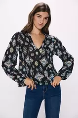 Aanbieding van Ethnic print blouse voor 9,99€ bij Springfield