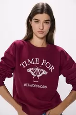 Aanbieding van "Time for" sweatshirt voor 24,99€ bij Springfield