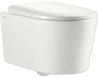 Aanbieding van JUNGBORN Wc-bril Spoelrandloos toilet met soft close wc-bril wit voor 219€ bij Hornbach