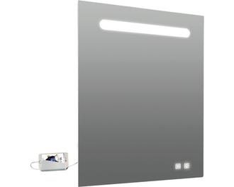 Aanbieding van LED lichtspiegel Lina 60x80 cm anti-condens en dubbele USB aansluiting voor 119€ bij Hornbach