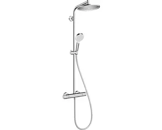 Aanbieding van HANSGROHE Regendoucheset Crometta S 240 EcoSmart Ø24 cm incl. thermostaatkraan 27268000 chroom voor 319€ bij Hornbach