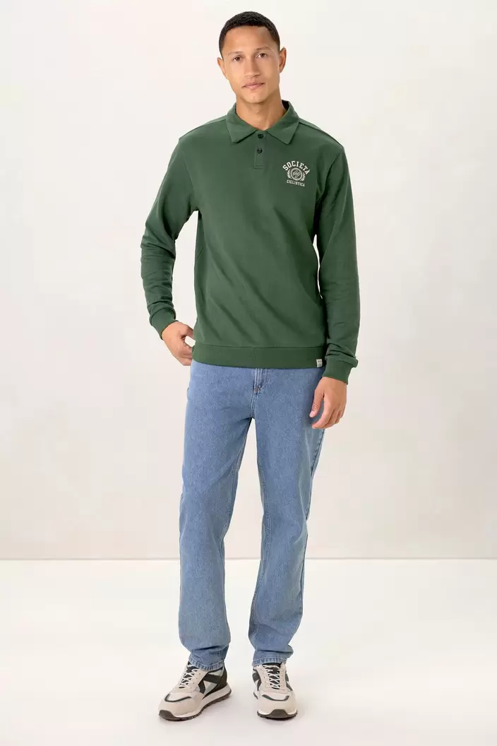 Aanbieding van Donkergroene polo sweater voor 55,99€ bij Sissy-Boy