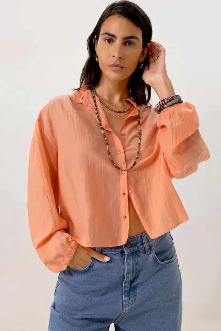 Aanbieding van Oranje oversized blouse voor 55,99€ bij Sissy-Boy