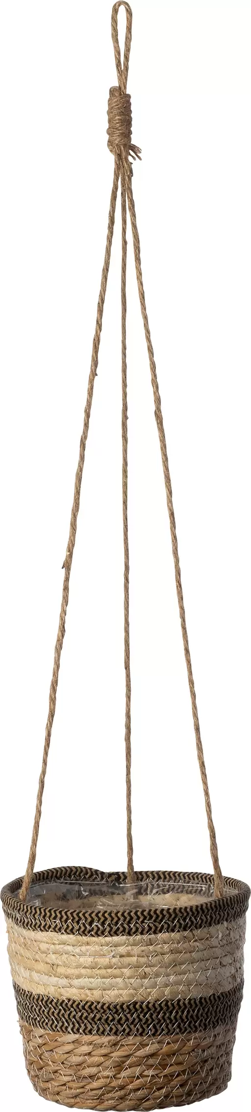 Aanbieding van Intratuin hangpot Uli naturel / zwart D 22 H 18 cm voor 6,99€ bij Intratuin