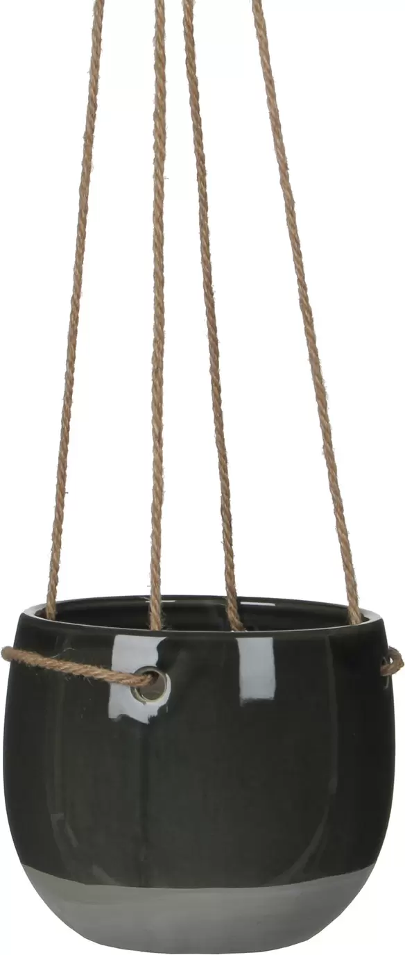 Aanbieding van Mica Decorations hangpot Resa D 16,5 H 13,5 grijs voor 17,99€ bij Intratuin