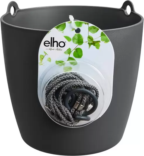 Aanbieding van Elho hangpot Brussels antraciet D 21,5 H 18 cm voor 13,49€ bij Intratuin