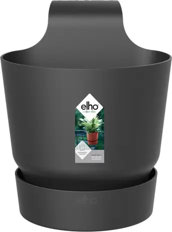 Aanbieding van Elho balkonbak Greenville zwart D 25,1 H 23,7 cm voor 11,39€ bij Intratuin