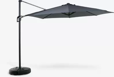 Aanbieding van Zwevende parasol TRONDHEIM Ø300 grijs voor 150€ bij JYSK