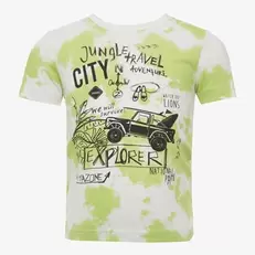 Aanbieding van Jongen tie dye T-shirt wit groen voor 4€ bij Scapino