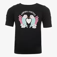 Aanbieding van Meisjes T-shirt zwart met vogeltjes voor 4€ bij Scapino