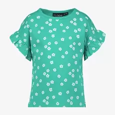 Aanbieding van Meisjes T-shirt groen met bloemen voor 4€ bij Scapino