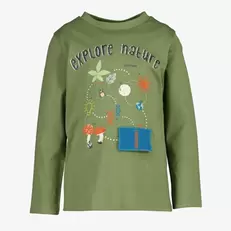 Aanbieding van Jongens shirt groen met nature print voor 6€ bij Scapino