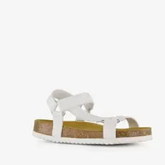 Aanbieding van Leren meisjes bio sandalen wit zilver voor 17€ bij Scapino