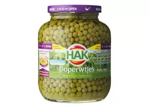 Aanbieding van HAK DOPERWTEN 680G voor 3,79€ bij Sahan Supermarkten