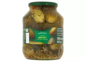 Aanbieding van GWOON AUGURKEN ZOETZUUR 1550G voor 2,49€ bij Sahan Supermarkten