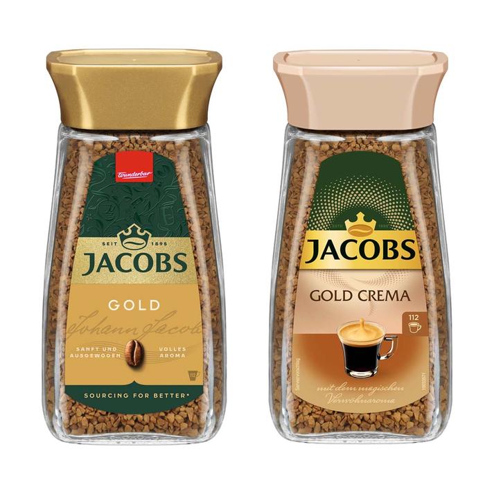 Aanbieding van JACOBS GOLD
 löslicher Bohnenkaffee, versch. Sorten,
 je 200-g-Glas,
 Niedrigster Gesamtpreis der letzten 30 Tage: 5,99 € voor 5,99€ bij real,-