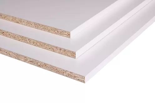 Aanbieding van Paneel wit structuur 2500x500x18mm voor 19,99€ bij Kluswijs