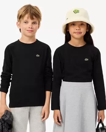 Aanbieding van T-shirt katoenjersey met lange mouwen voor 40€ bij Lacoste