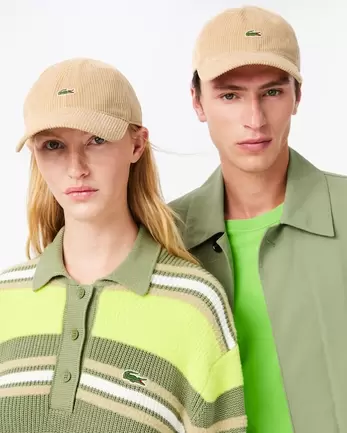 Aanbieding van Verstelbare Katoenen Corduroy Pet voor 80€ bij Lacoste