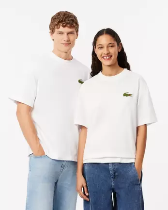 Aanbieding van Katoenen Jersey T-shirt met Wijde Pasvorm voor 75€ bij Lacoste