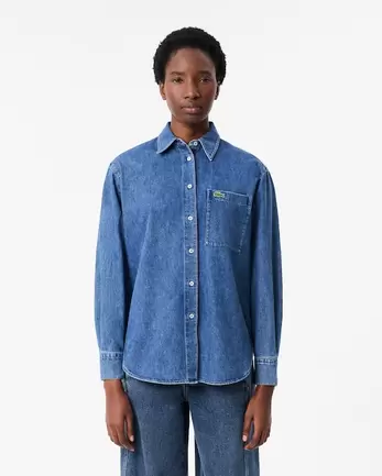 Aanbieding van Oversized Denim Hemd voor 140€ bij Lacoste