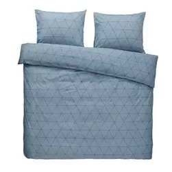 Aanbieding van Comfort dekbedovertrek Bologna - blauw - 200x200/220 cm voor 21€ bij Leen Bakker