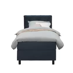 Aanbieding van Boxspring Liv geruit - blauw - 90x200 cm - ronde poot voor 567,2€ bij Leen Bakker