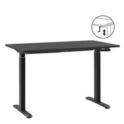 Aanbieding van Bureau Homeworx zit/sta handmatig verstelbaar &ndash; zwart/zwart - 75/118x120x70 cm voor 274€ bij Leen Bakker