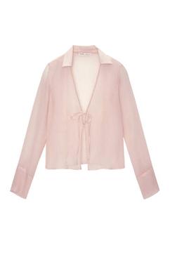 Aanbieding van Transparante blouse met strik voor 25,99€ bij Pull & Bear