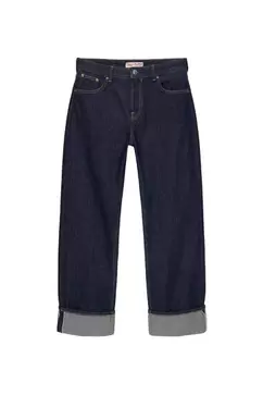 Aanbieding van Straight jeans met zelfkant voor 45,99€ bij Pull & Bear