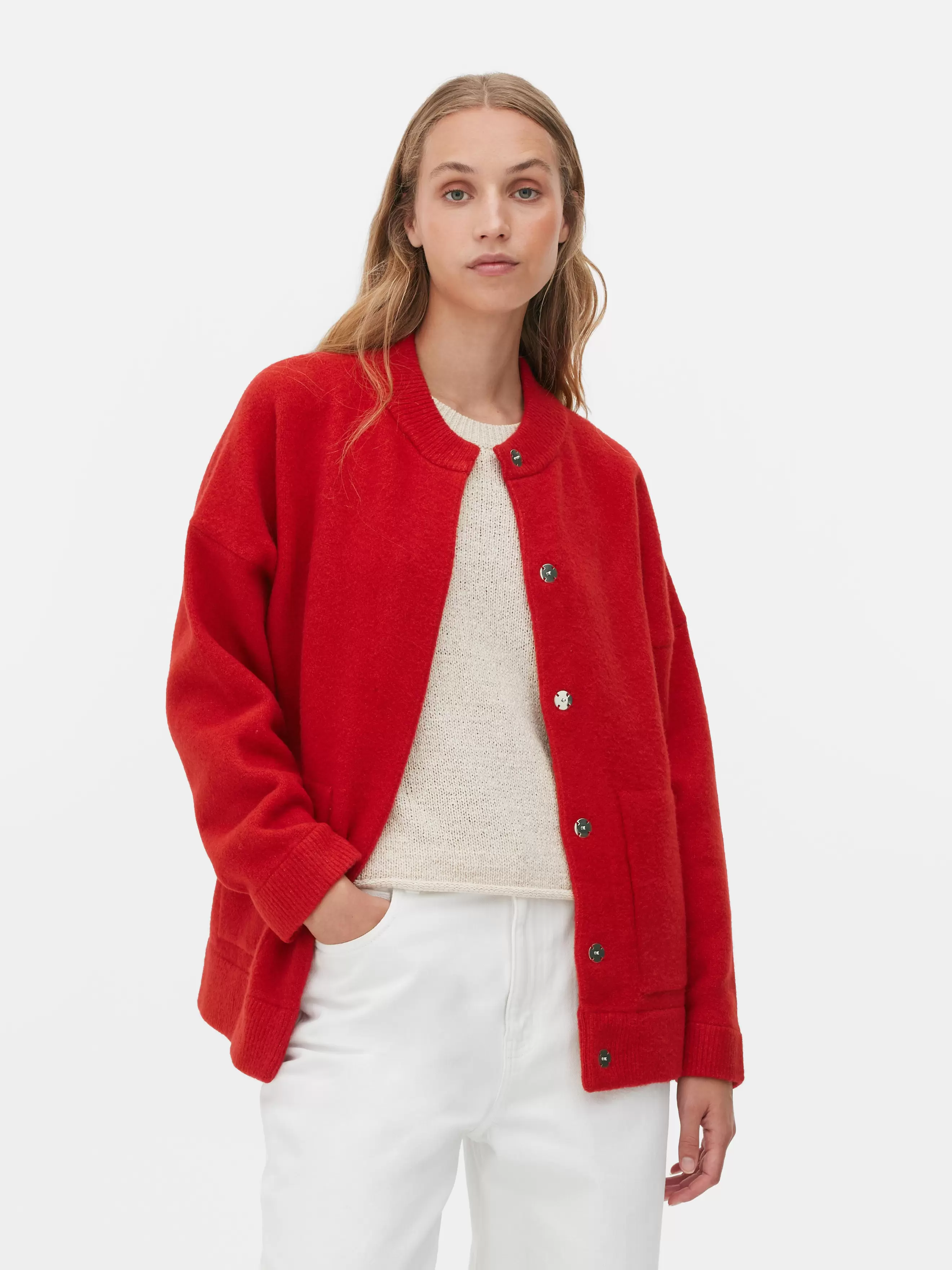 Aanbieding van Oversized gebreid bomberjack voor 23€ bij Primark