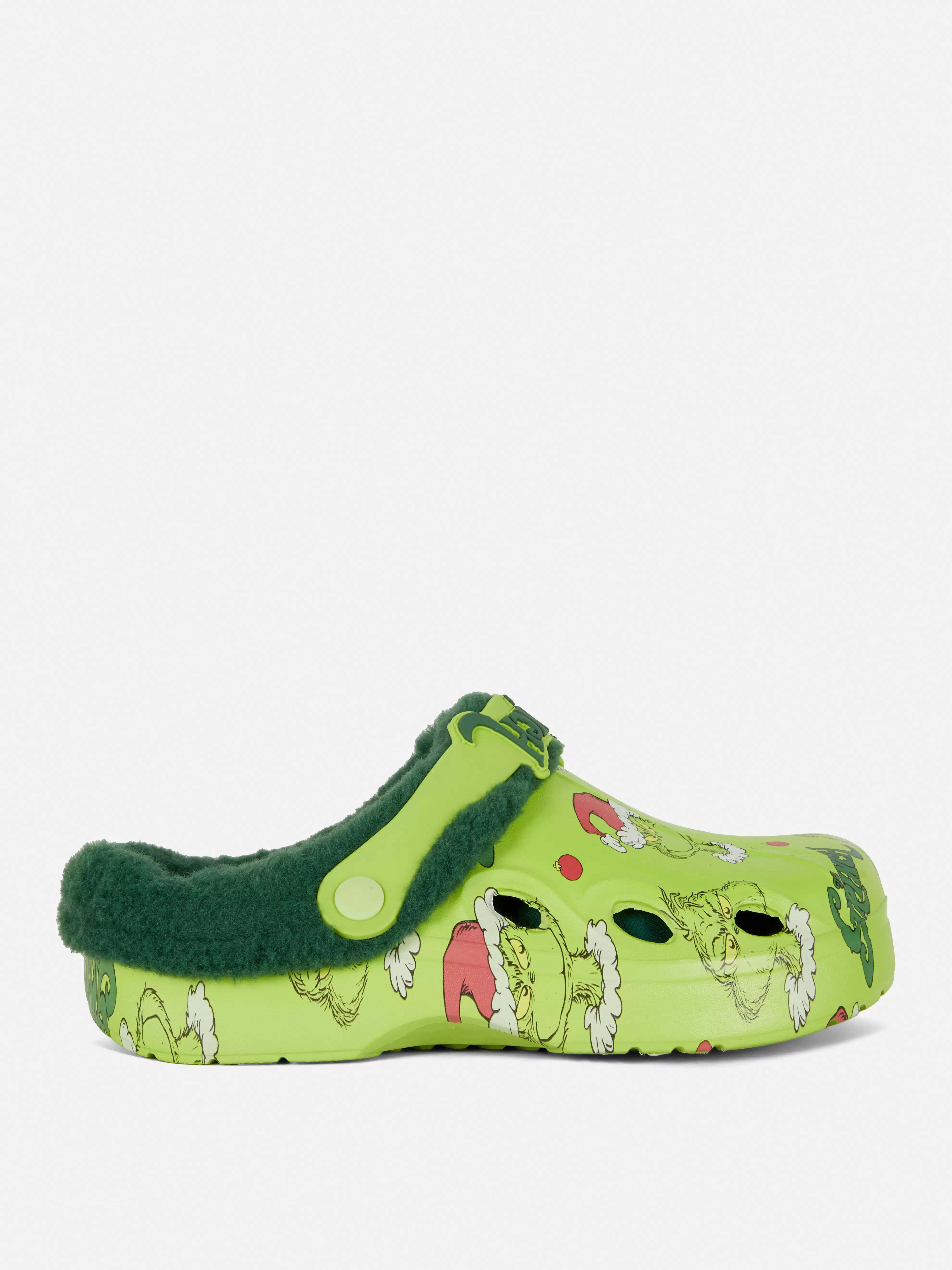 Aanbieding van Klompen met pluchen voering The Grinch voor 10€ bij Primark