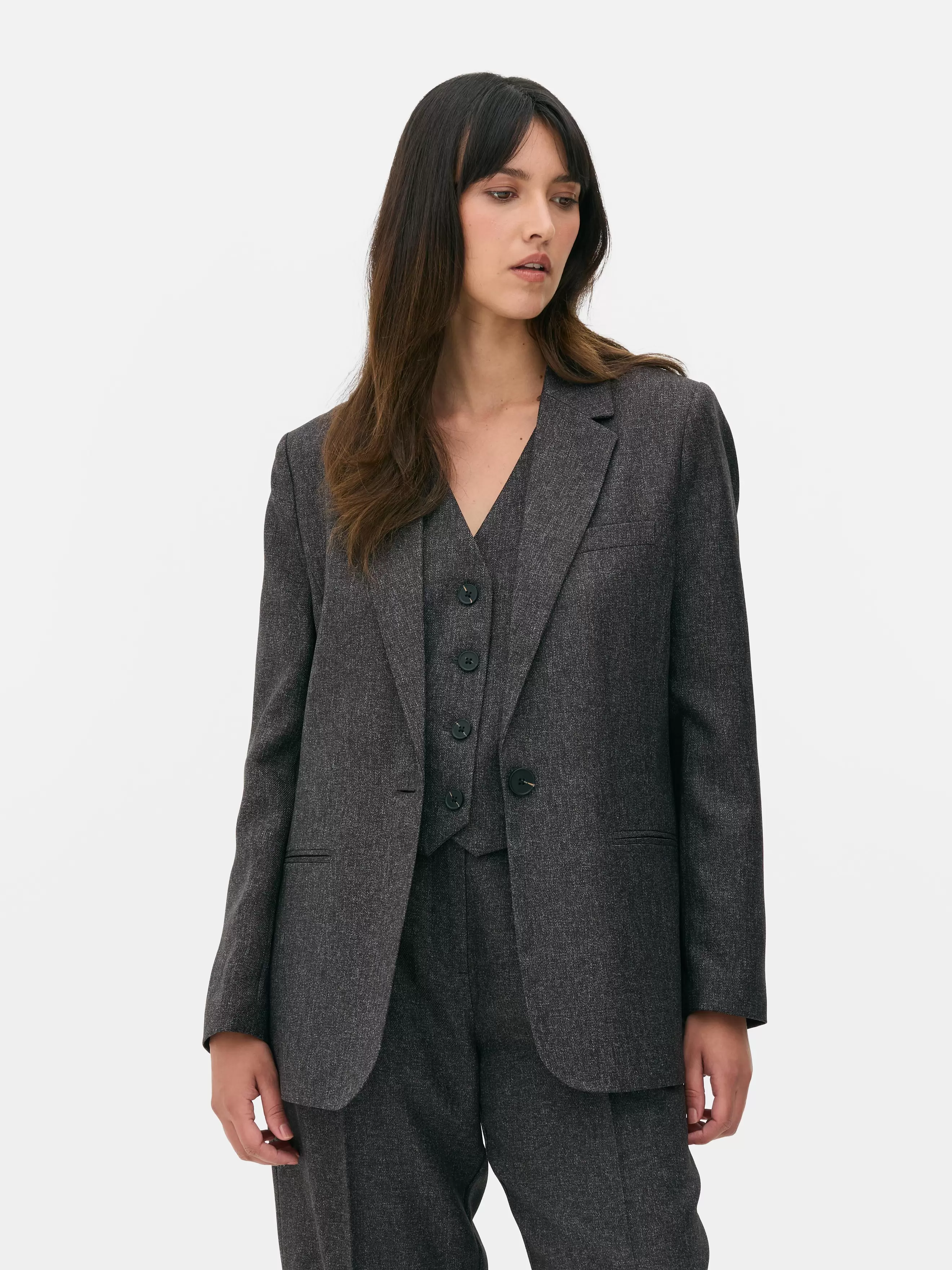 Aanbieding van Gemêleerde single-breasted blazer Paula Echevarría voor 28€ bij Primark