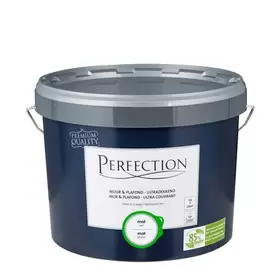 Aanbieding van Perfection verf Muur & Plafond Ultradekkend mat wit 10L voor 0,29€ bij Praxis