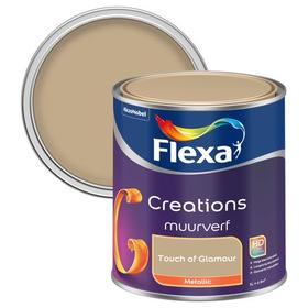 Aanbieding van Flexa muurverf Creations metallic touch of glamour 1L voor 25,79€ bij Praxis