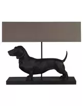 Aanbieding van Happy-House Lamp Teckel - Hondencadeau - 60x14x48.5 cm Zwart Taupe voor 119,95€ bij Pets Place