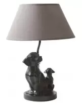 Aanbieding van Happy-House Lamp Hond - Hondencadeau - 30x30x42 cm Taupe voor 57,95€ bij Pets Place