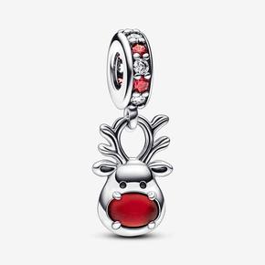 Aanbieding van Red Nose Reindeer Murano Dangle Charm voor 49€ bij Pandora