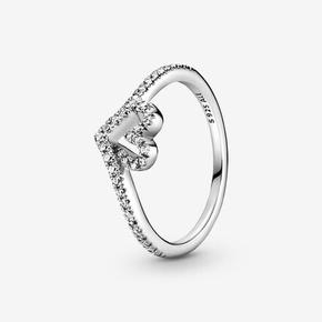Aanbieding van Sprankelende Wishbone Heart Ring voor 59€ bij Pandora